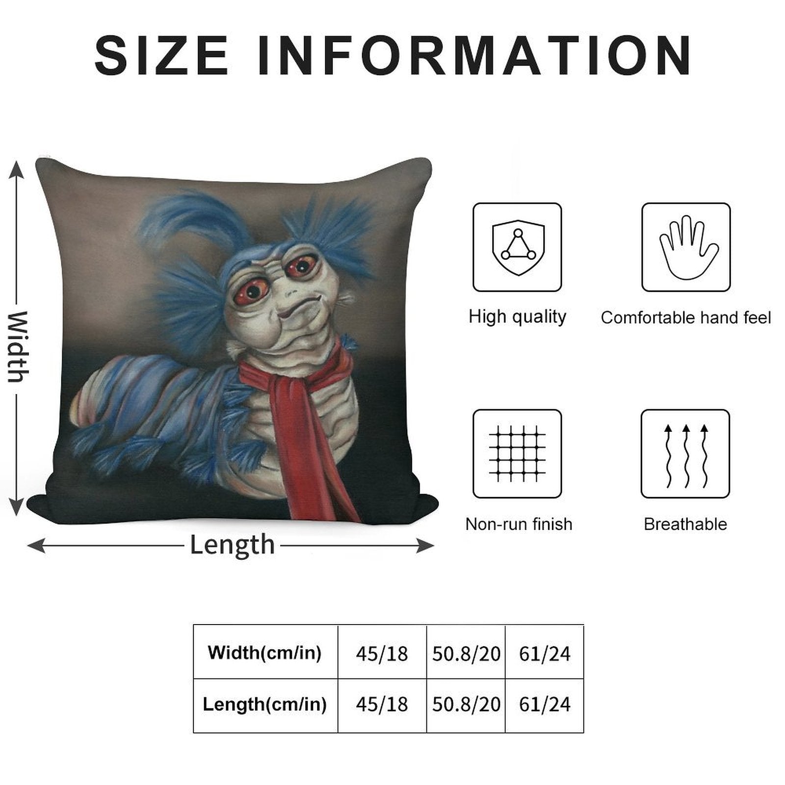 Labyrinth Worm - Oil Painting Soft Washable Throw Pillow
