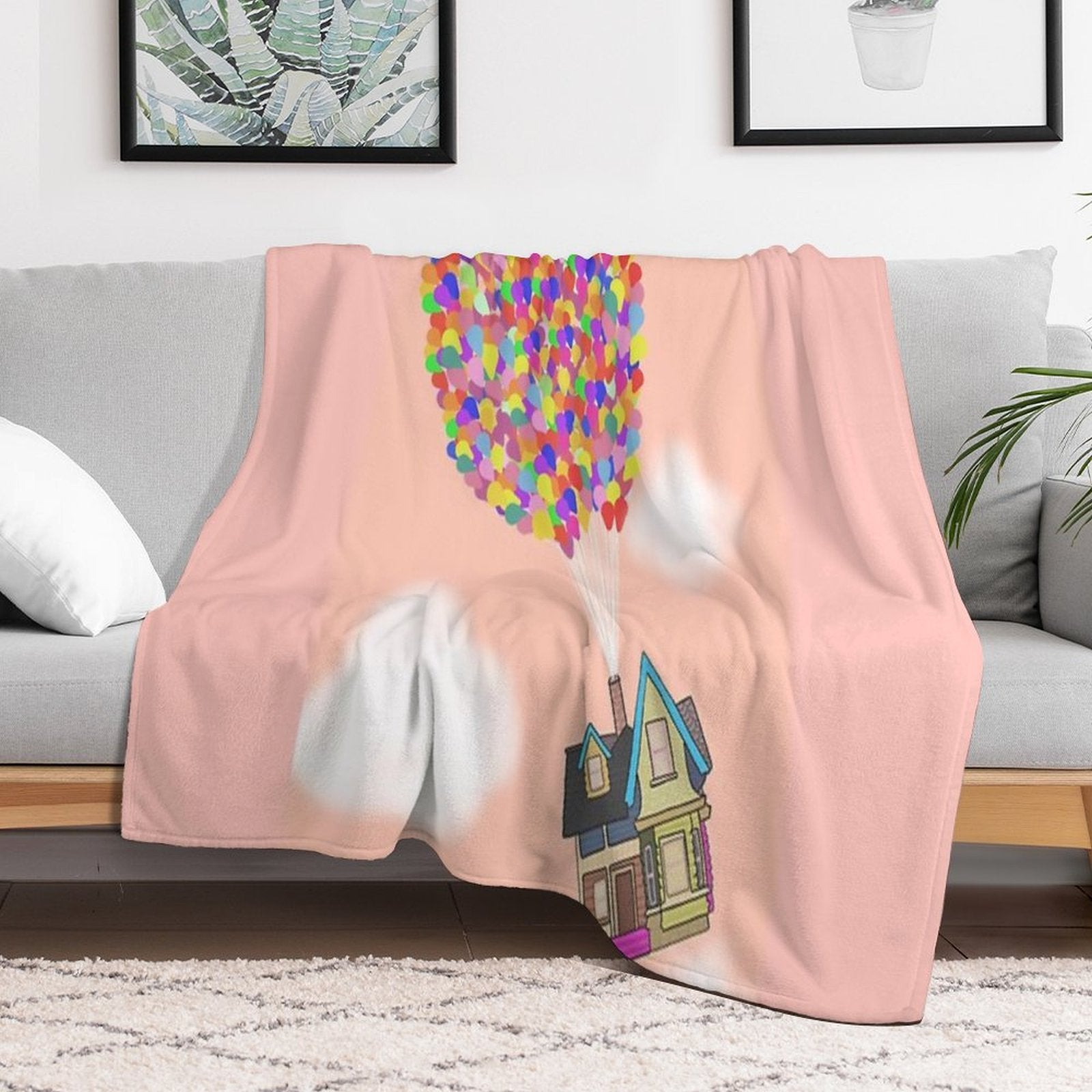 Up - Peach Easy Care Throw Blanket