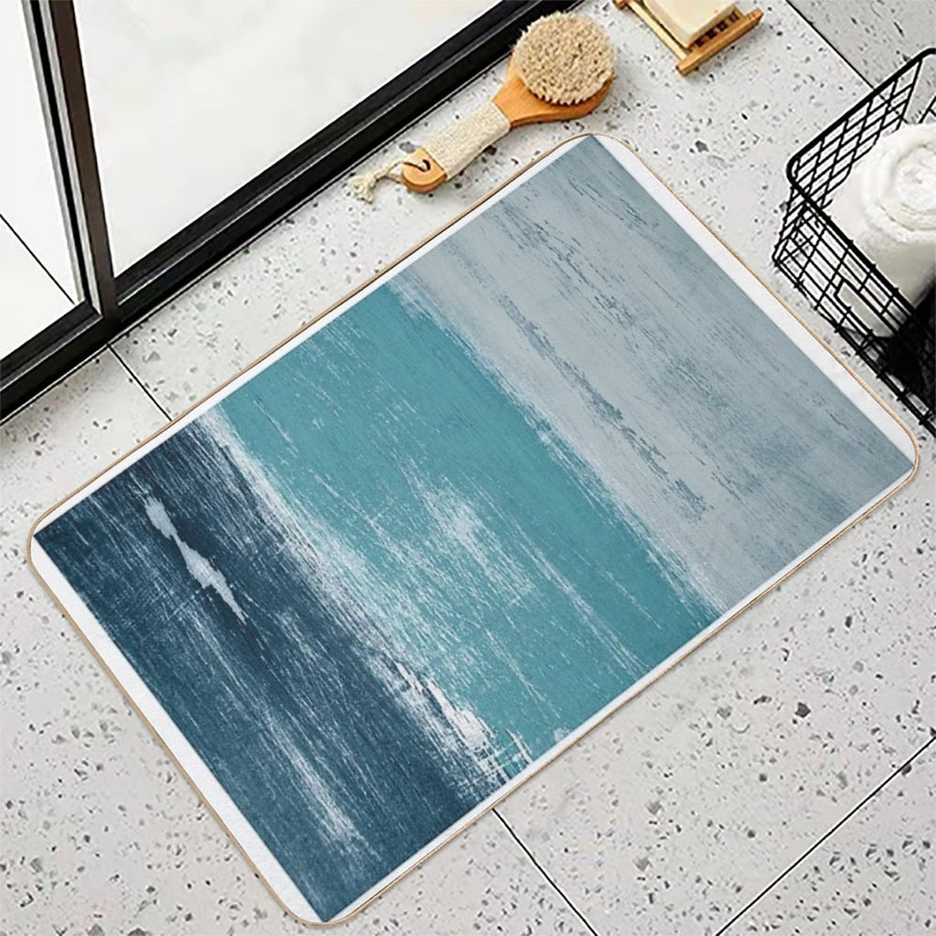 Reclaimed Wood (blue)  Stain-Proof Bath Mat