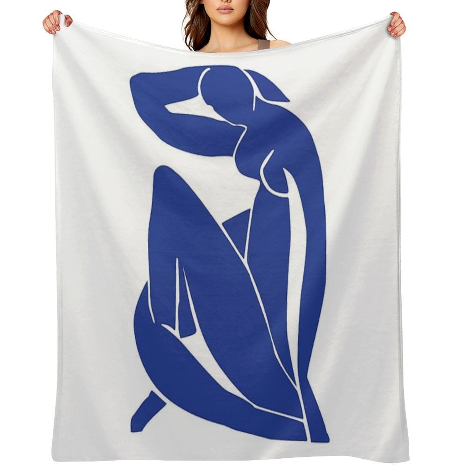 Henri Matisse - Nu Bleu II (Blue Nude) - The Cut Outs Premium Throw Blanket