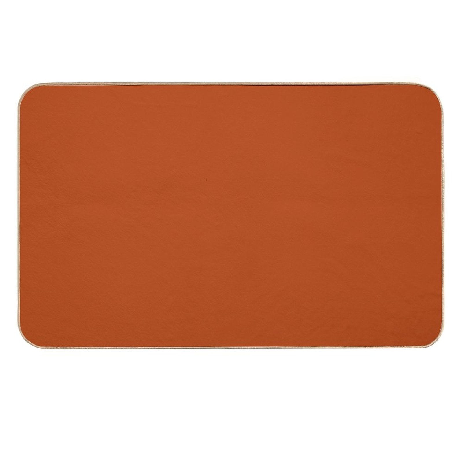 Solid Rust Solid Color  Odorless Bath Mat