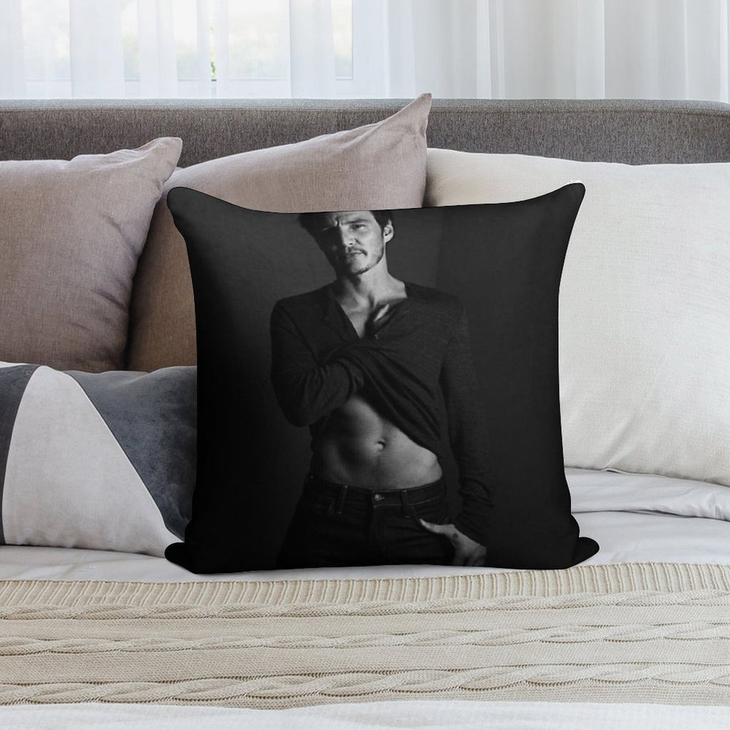 Pedro Pascal - BW I Soft Skin-Friendly Throw Pillow