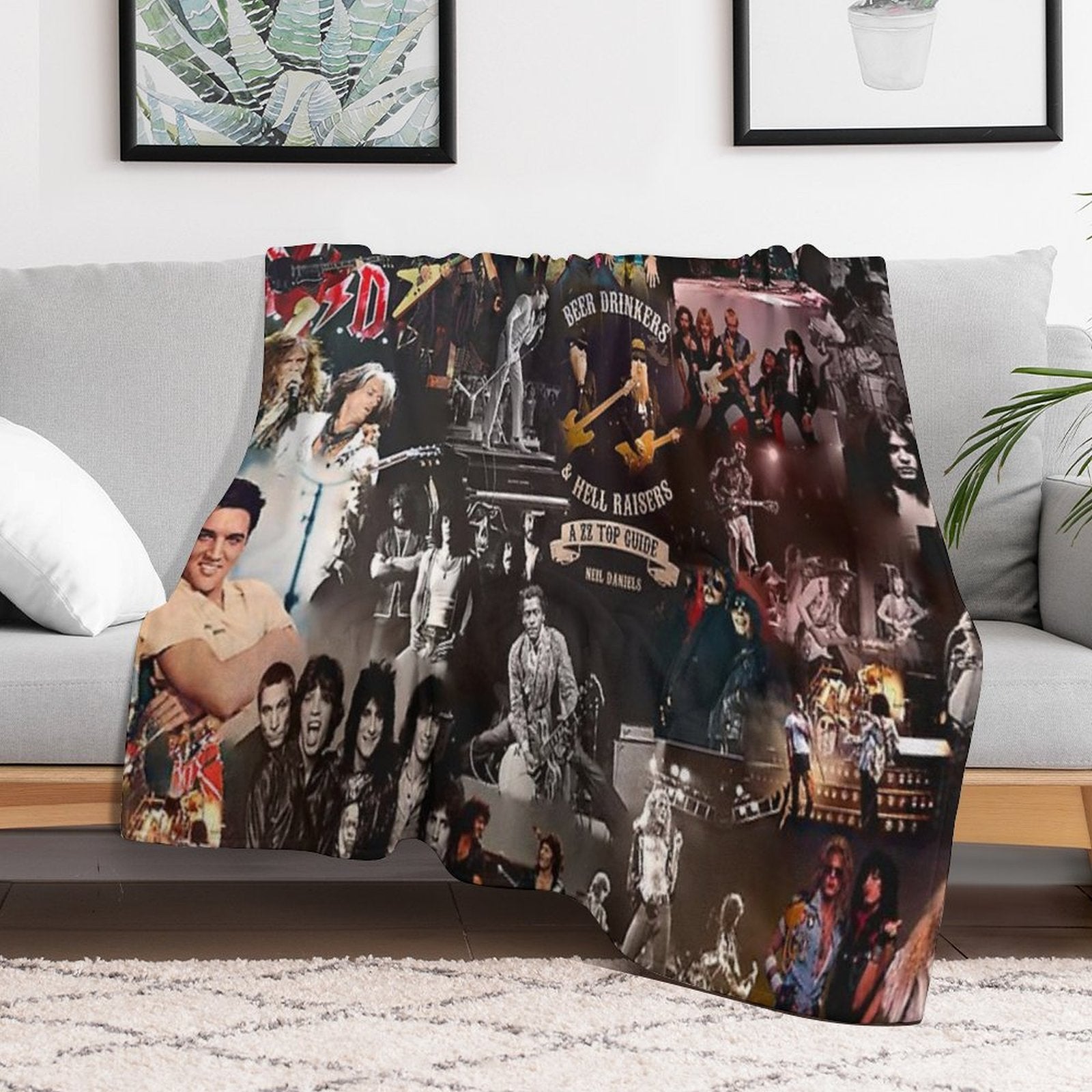 Rock Collage Lightweight Throw Blanket