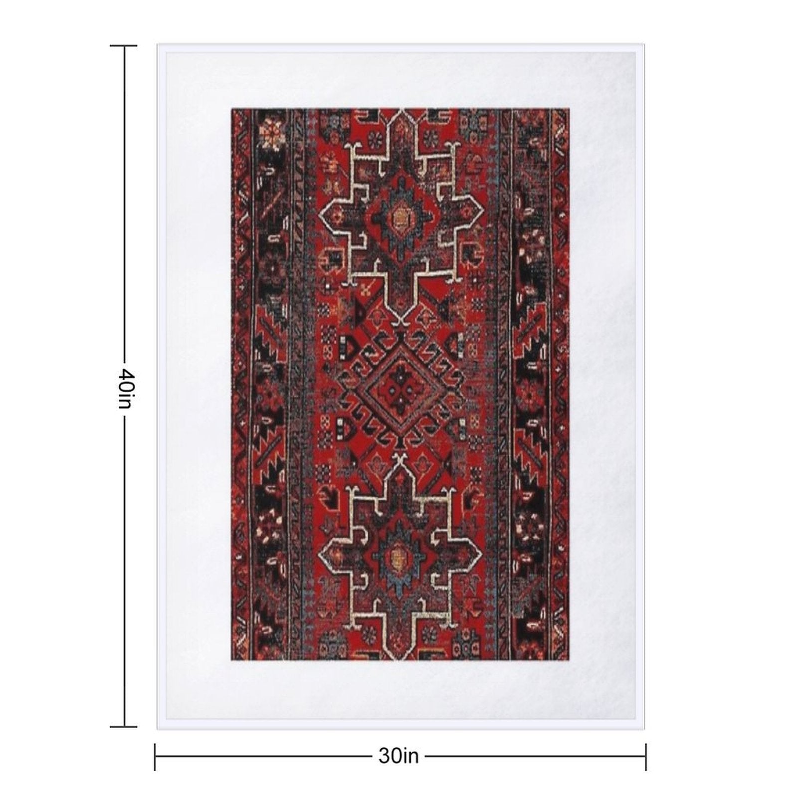 Oriental Rug Durable Throw Blanket