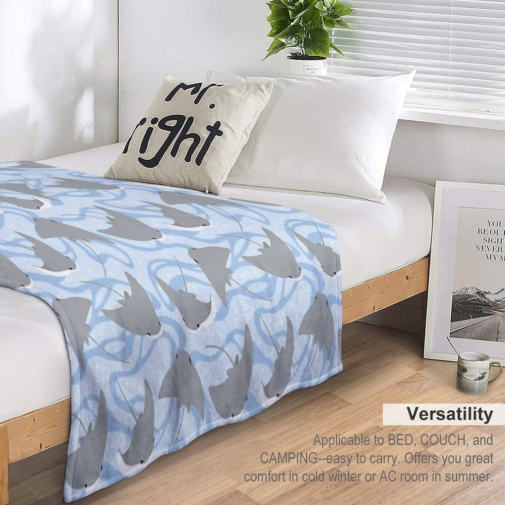 Stingrays - Cownose Ray - Sticker Pack Quick-dry Throw Blanket