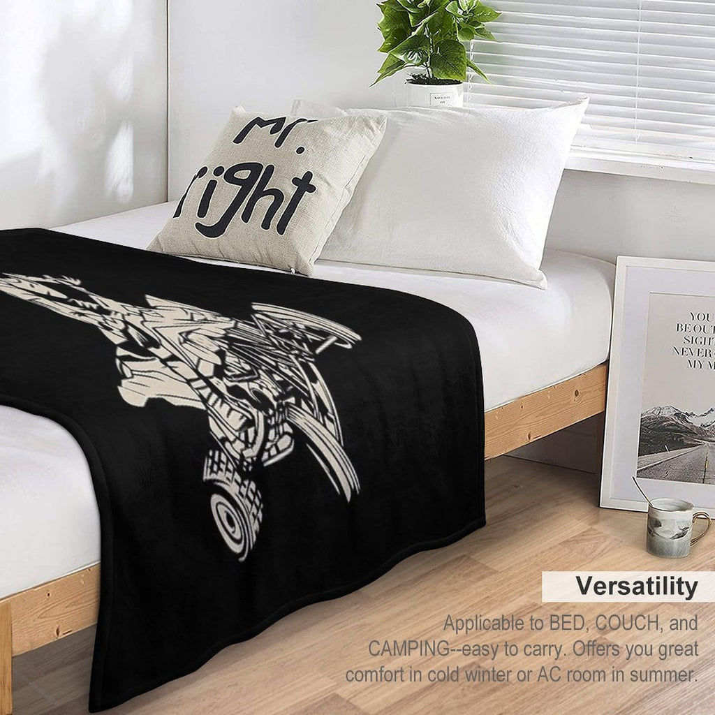 ATV Quad A Little Dirt Never Hurt Four Wheeler Racing Design Easy Care Throw Blanket