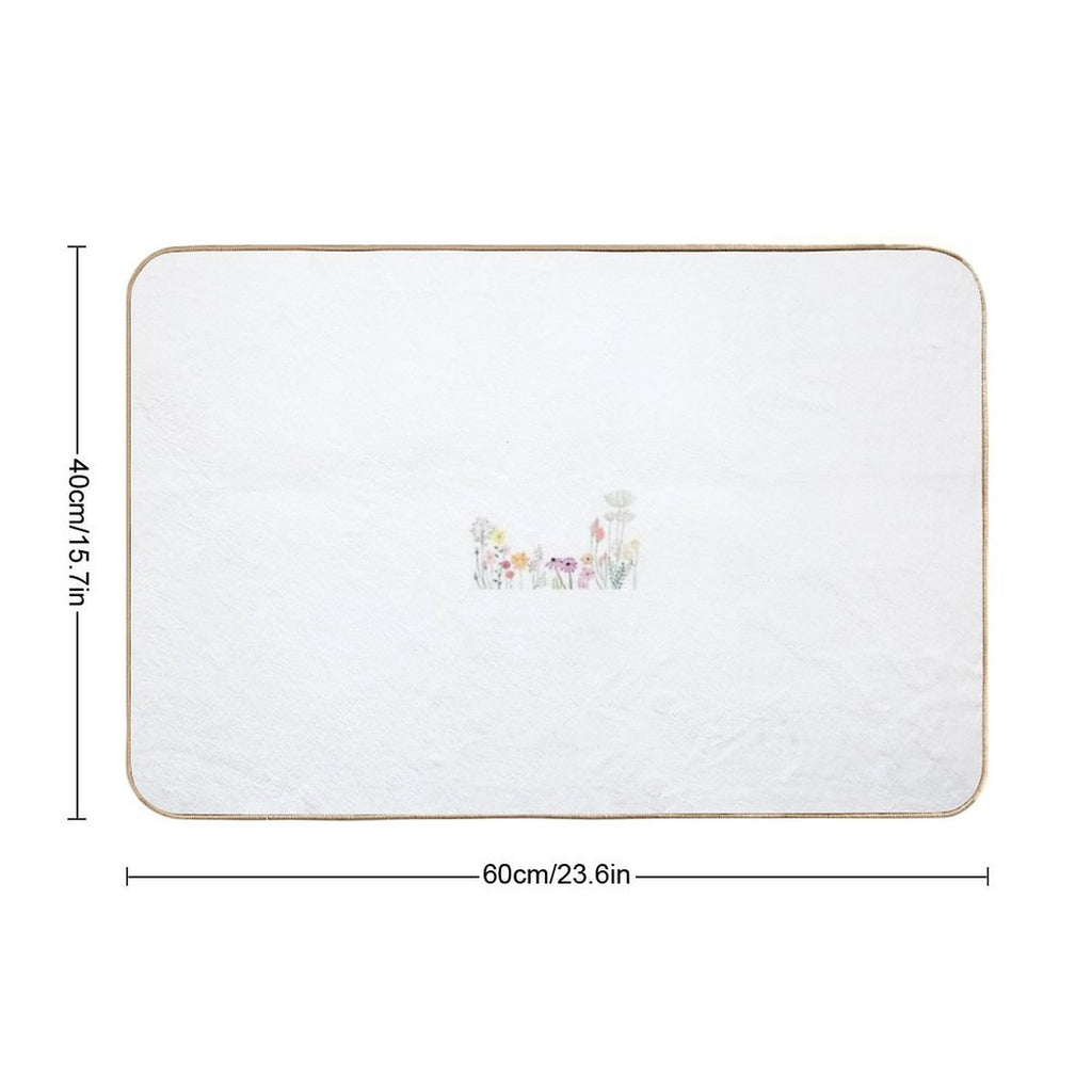 Wildflowers  Non-Slip Bath Mat