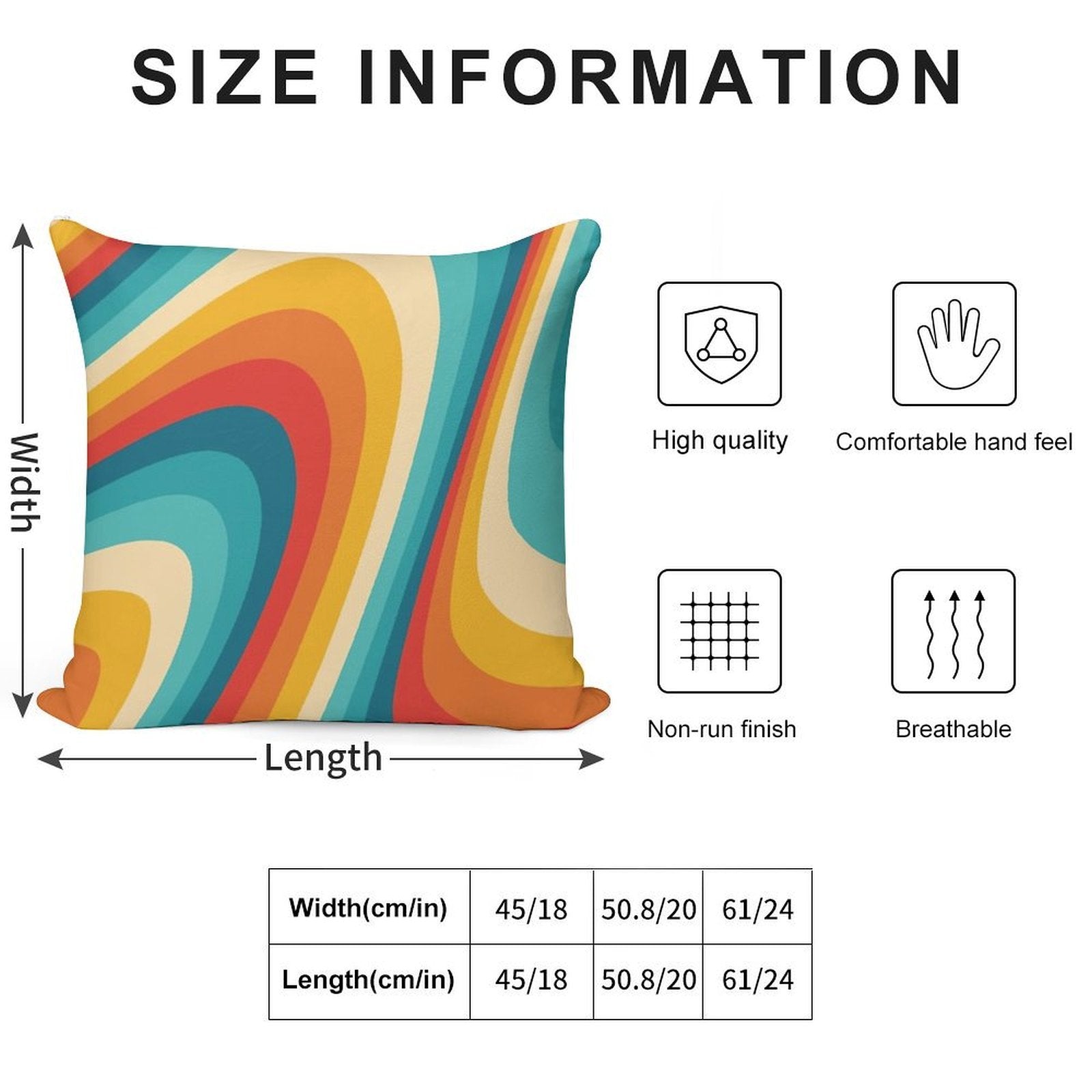 70s Retro Aesthetic Soft Decorative Cover Throw Pillow