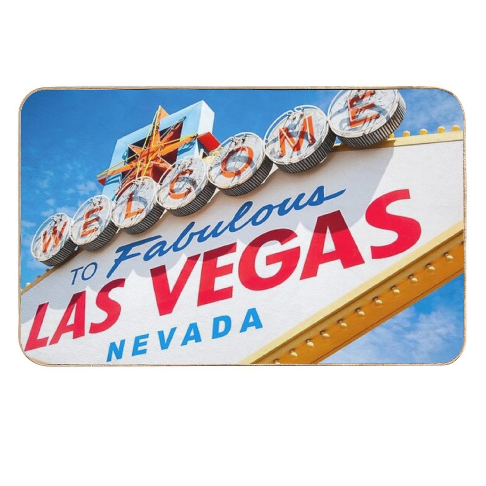 Welcome to Vegas  Easy To Clean Bath Mat