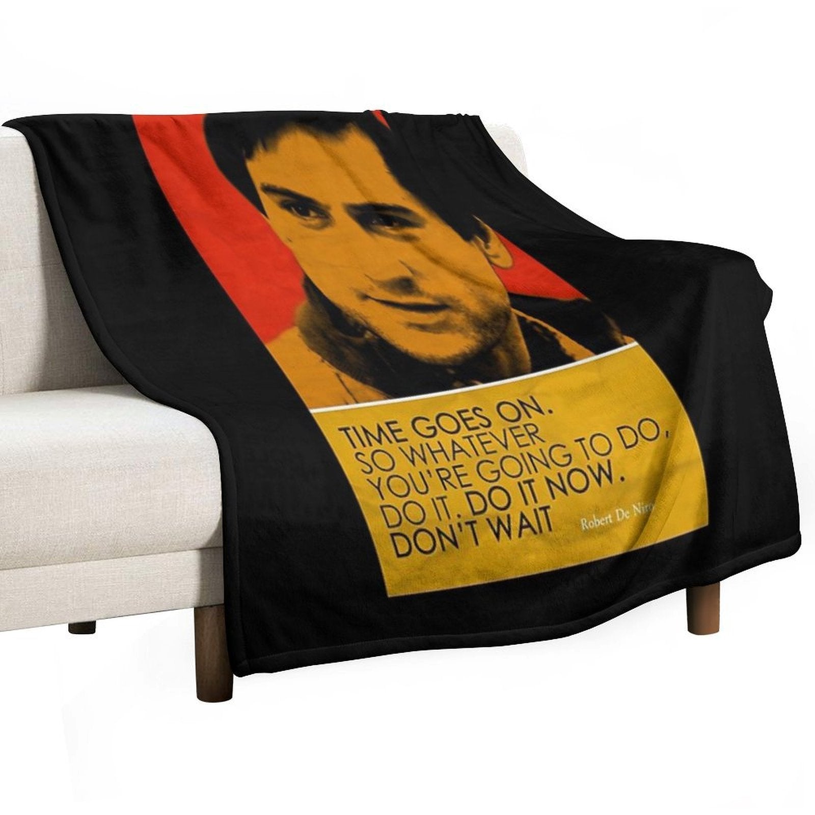 Robert De Niro Inspirational Quote Sustainable Throw Blanket