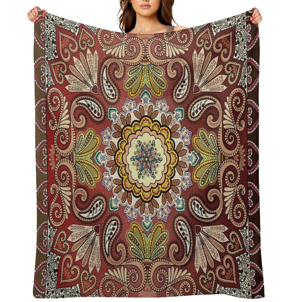 Paisley Retro Premium Throw Blanket