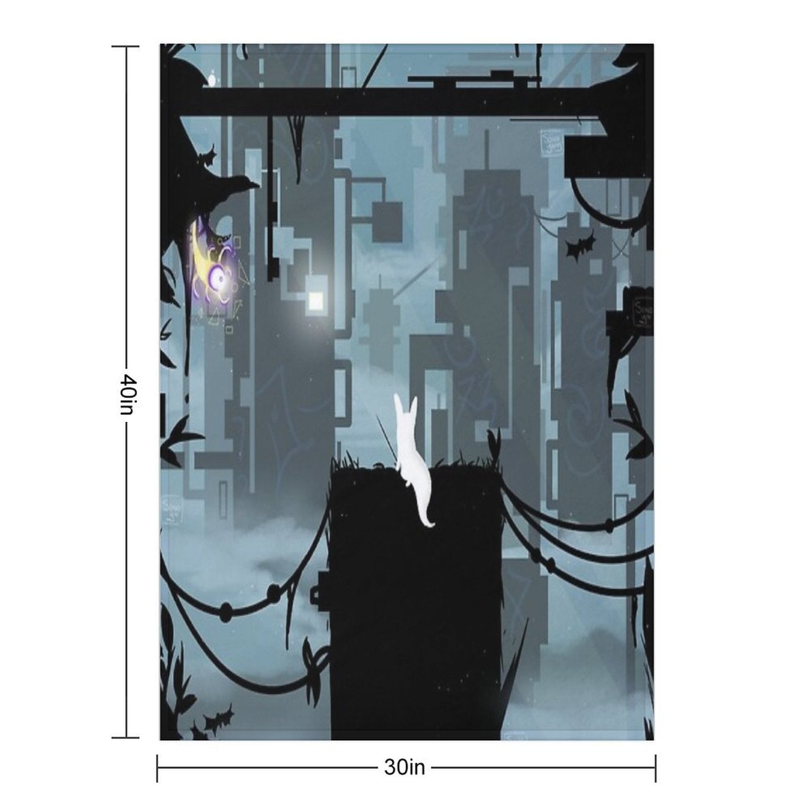 Slugcat in The Fog Compact Throw Blanket