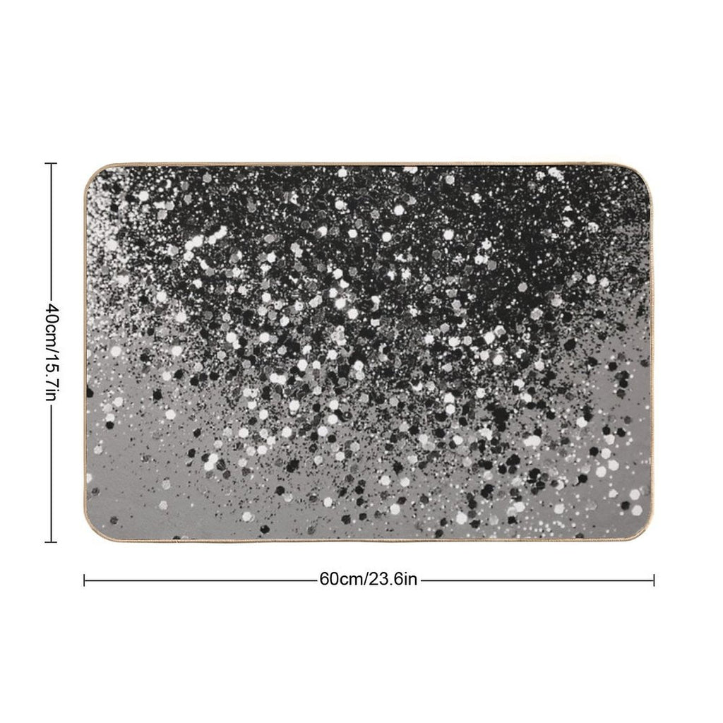 Silver Gray Glam #1 #decor #art (Photo of Glitter Only - Not Reflective)  Slip-Resistant Bath Mat