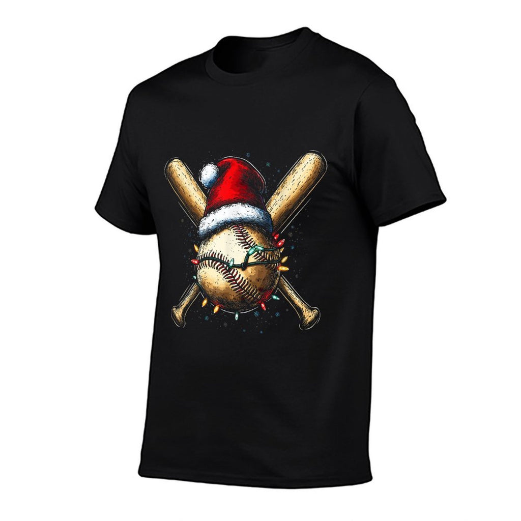Christmas Baseball Pajama Xmas Santa For Men Boys Girls Kids  Trendy Pattern T-Shirt