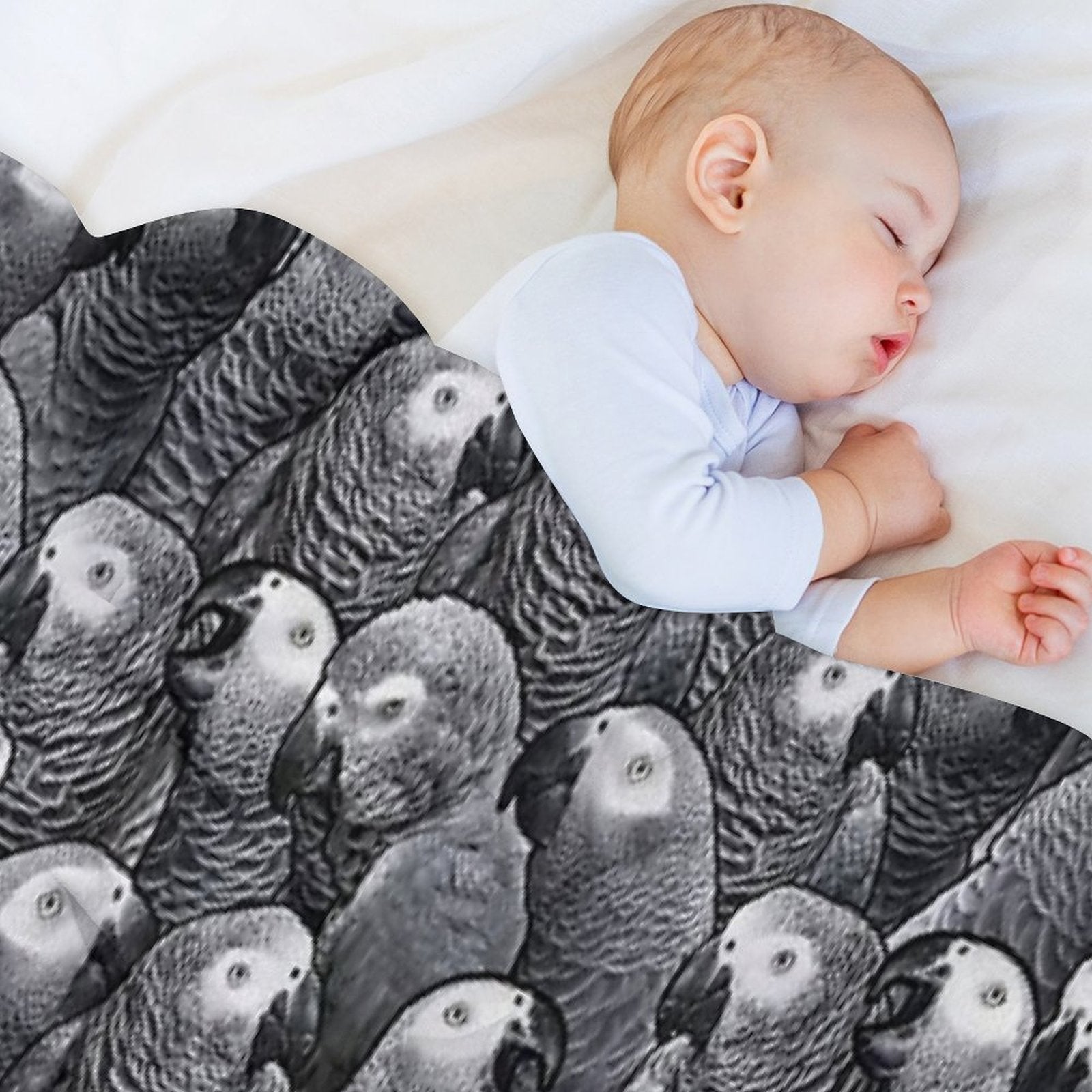 African Grey Parrot Pattern Velvety-soft Throw Blanket
