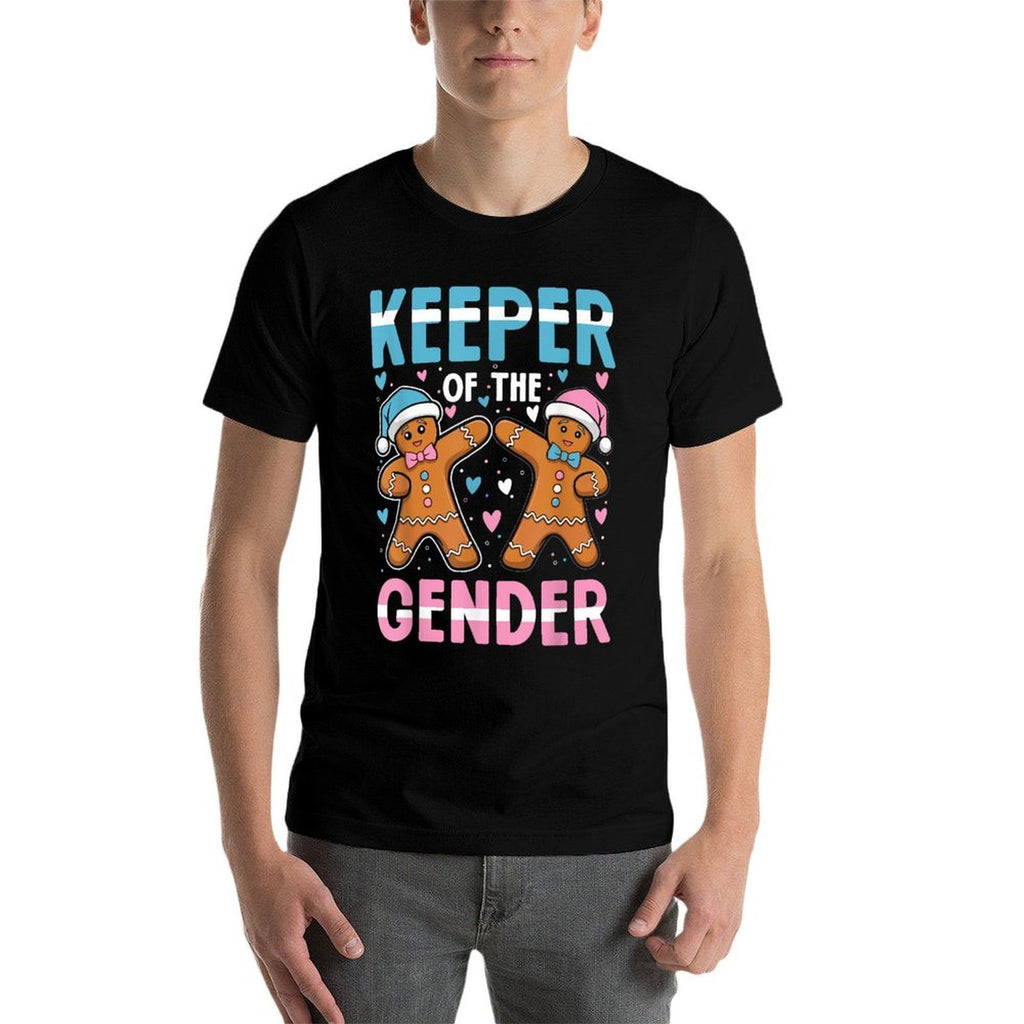 Keeper Of The Gender Funny Gingerbread Gender Reveal Lovers  Polyester Blend T-Shirt