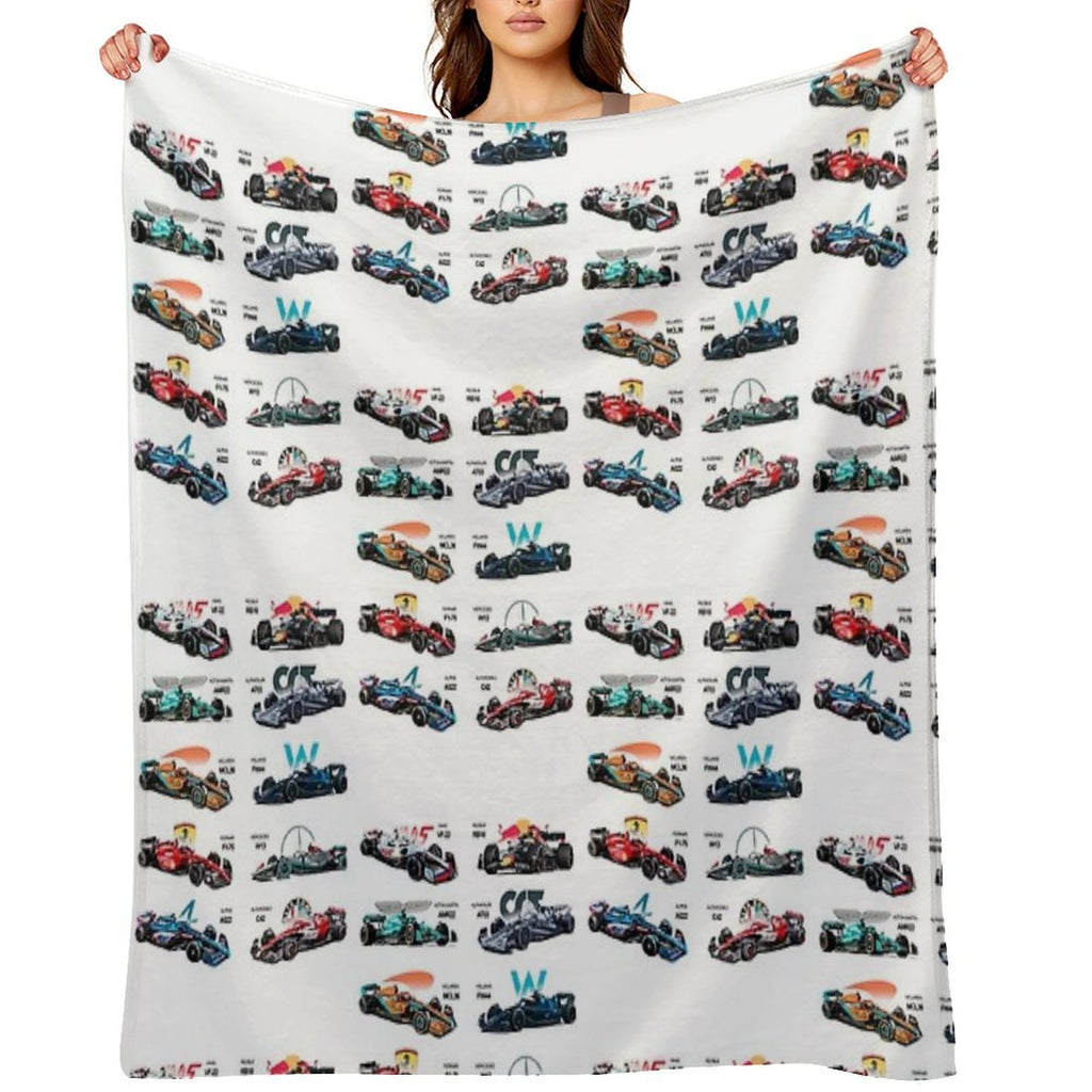 F1 All Cars 2022 Shrink-resistant Throw Blanket