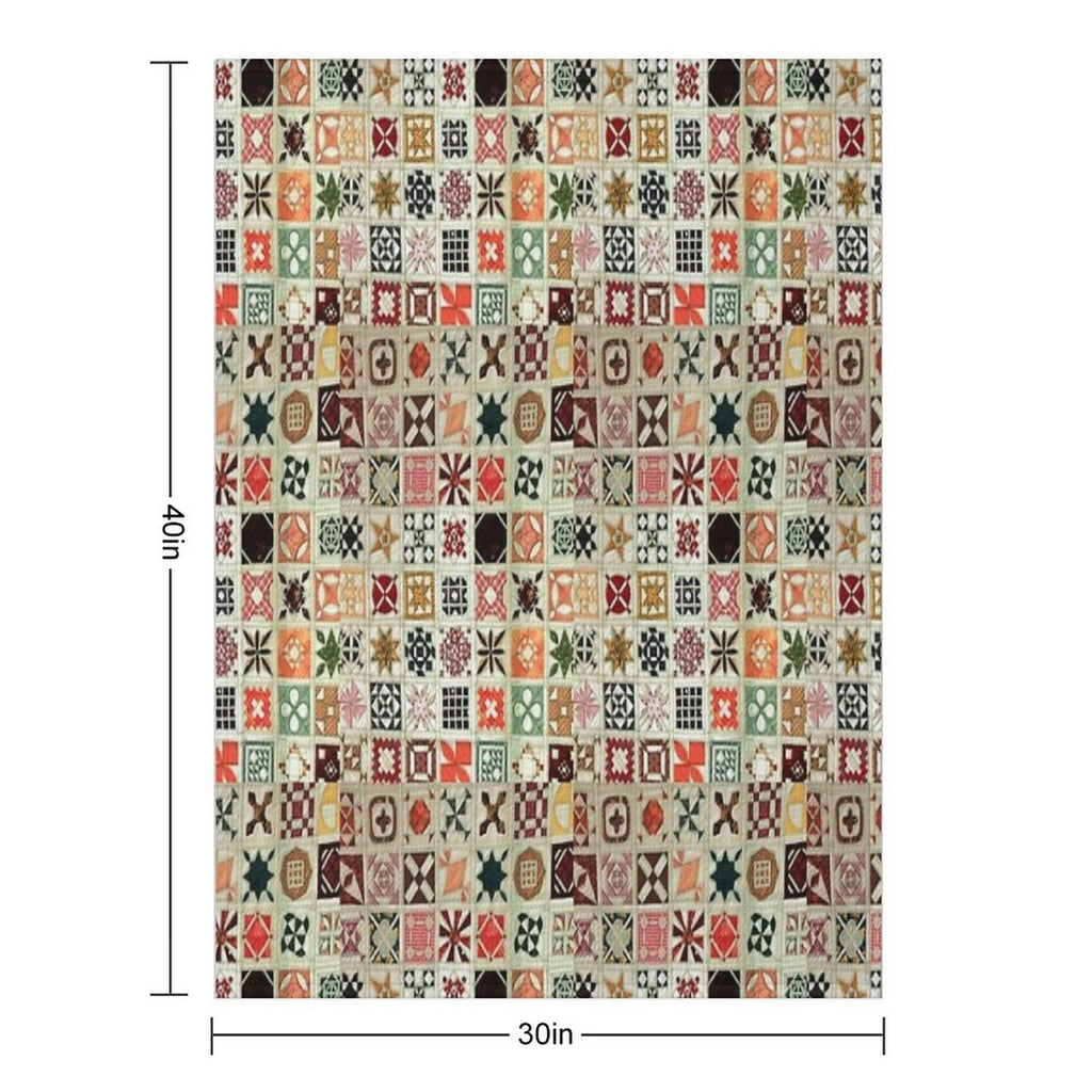 Patchwork Patterns Quick-dry Throw Blanket