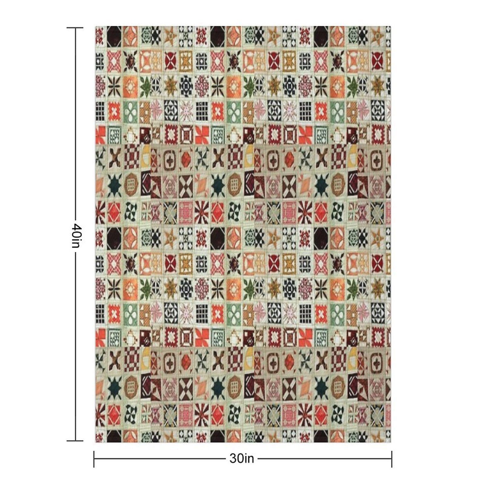 Patchwork Patterns Quick-dry Throw Blanket