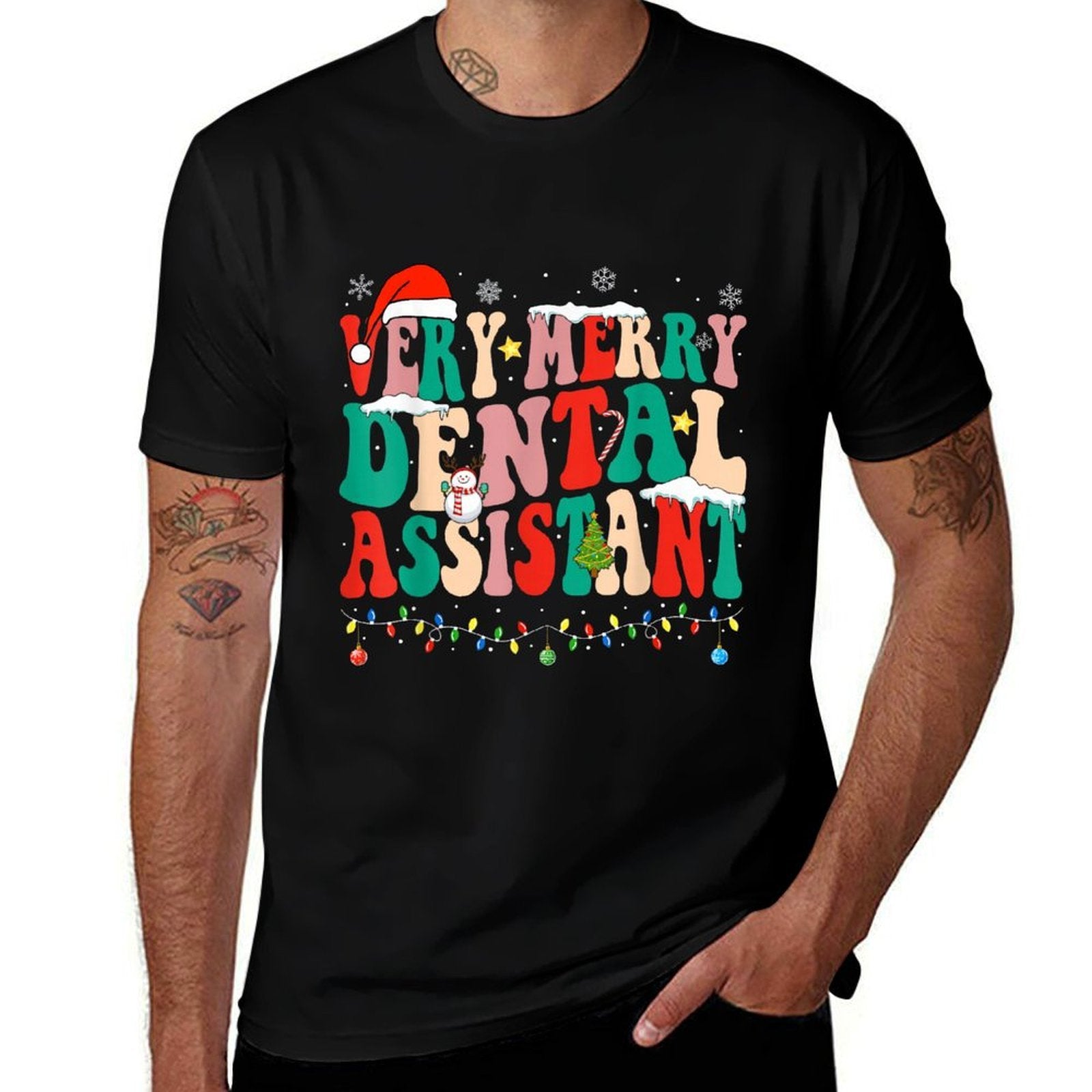 Very Merry Dental Assistant Christmas Dental Assistant  Relaxed-fit T-Shirt