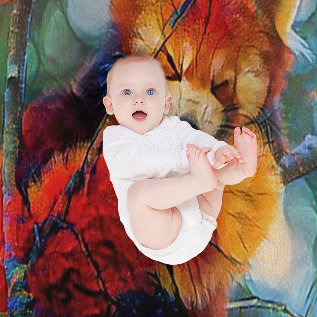 Autumnal Red Panda Travel-friendly Throw Blanket