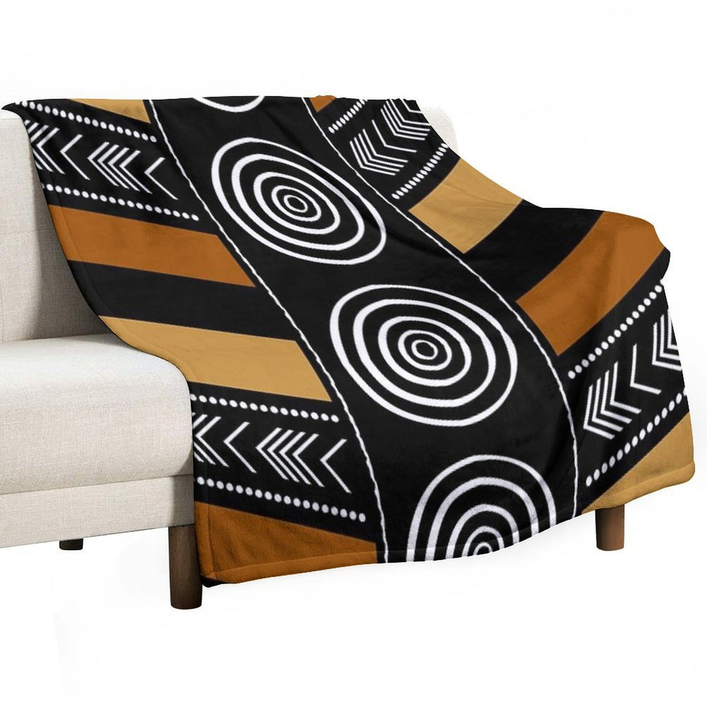 African Mud Cloth Artistry Art Multi-functional Throw Blanket