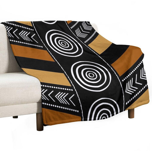 African Mud Cloth Artistry Art Multi-functional Throw Blanket