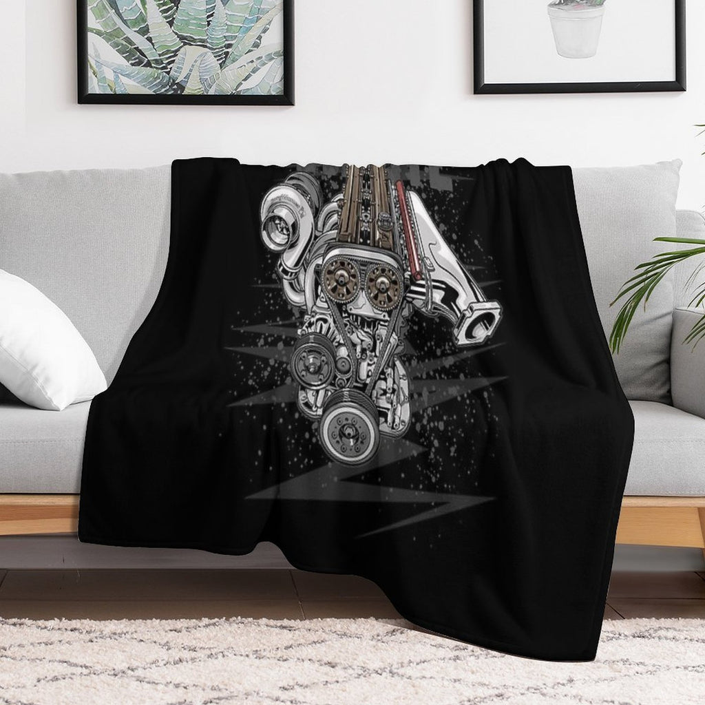 Toyota 2jz Gte Engine Velvety-soft Throw Blanket