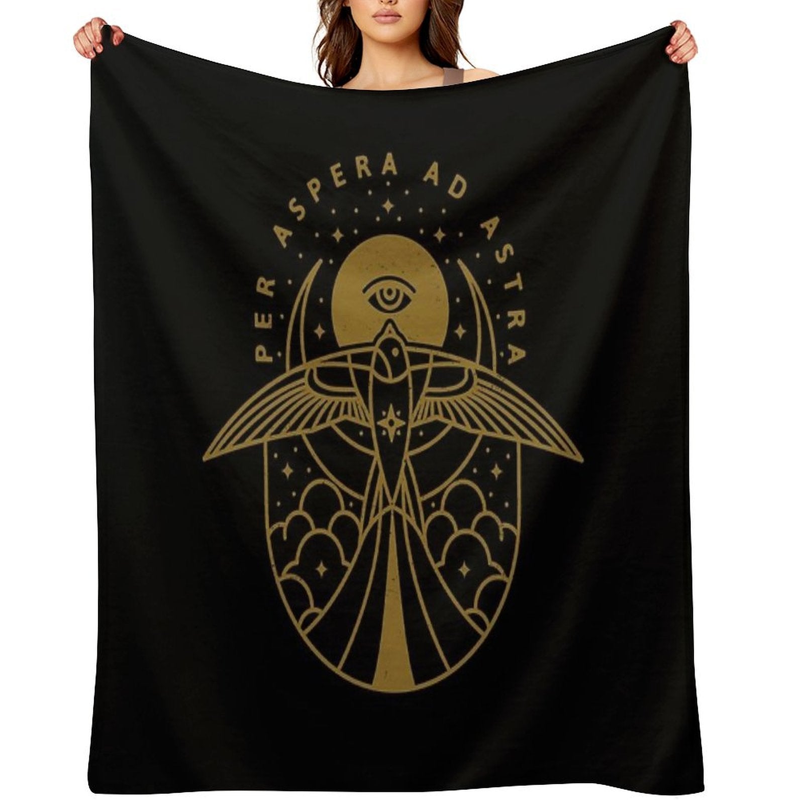 Per Aspera Ad Astra Wrinkle-free Throw Blanket