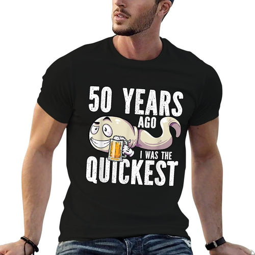 50 Years Ago I Was The Quickest 50th Birthday  Heathered Texture T-Shirt