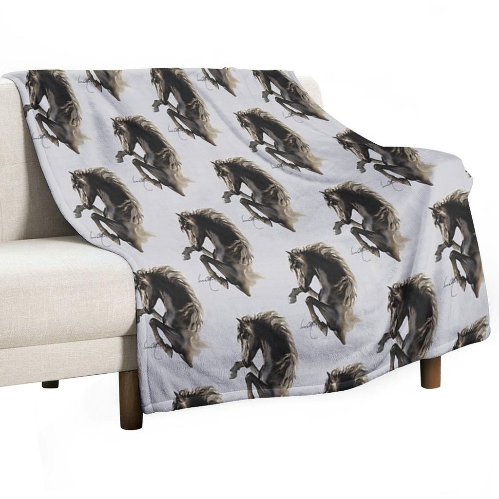 Black Fury (Cut-Out) Multi-functional Throw Blanket