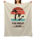 Great Lakes National Park Hiking Retro Multi-functional Throw Blanket