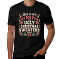 Too Hot Ugly Christmas Sweaters Funny Family PJs  Rolled Sleeves T-Shirt