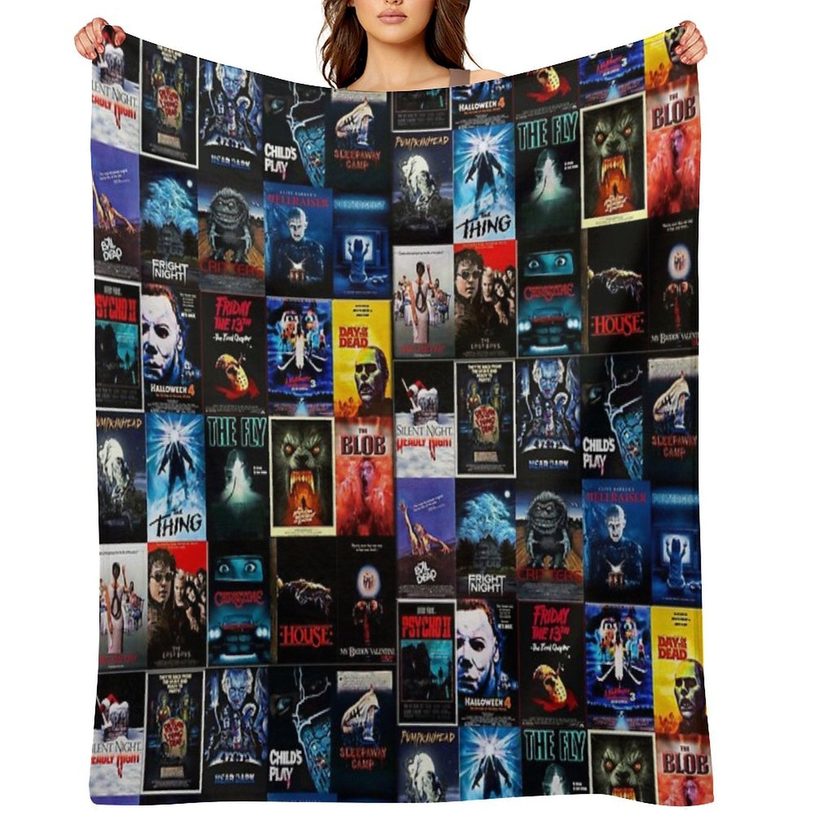 1980s Horror Classics Lightweight Throw Blanket