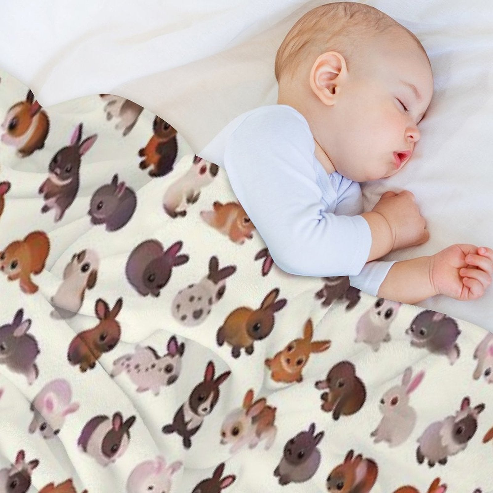 Bunny Day - Other Version Machine-washable Throw Blanket