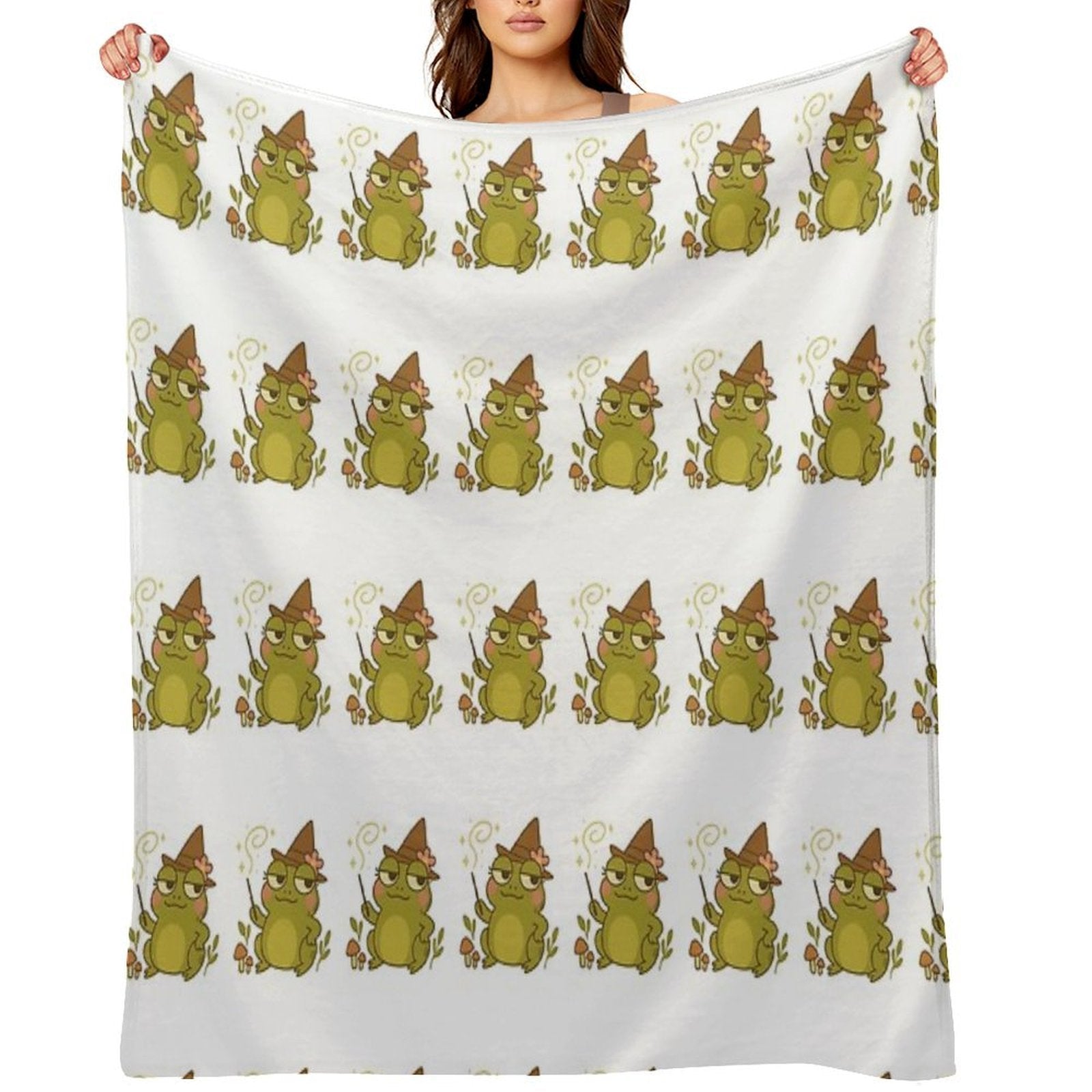 Twigs Frog Compact Throw Blanket