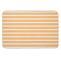 Apricot Orange And White Horizontal Stripes  Versatile Bath Mat