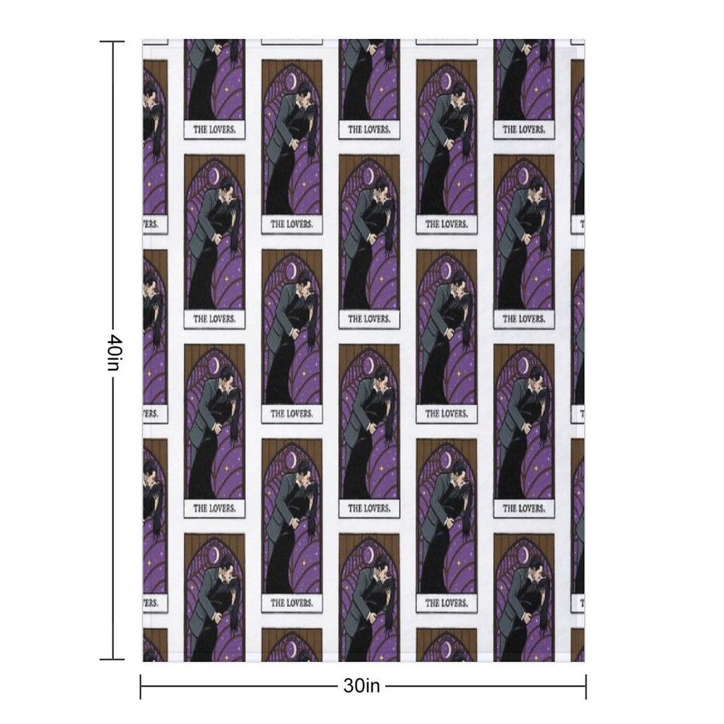 The Lovers Tarot Card Eco-conscious Throw Blanket