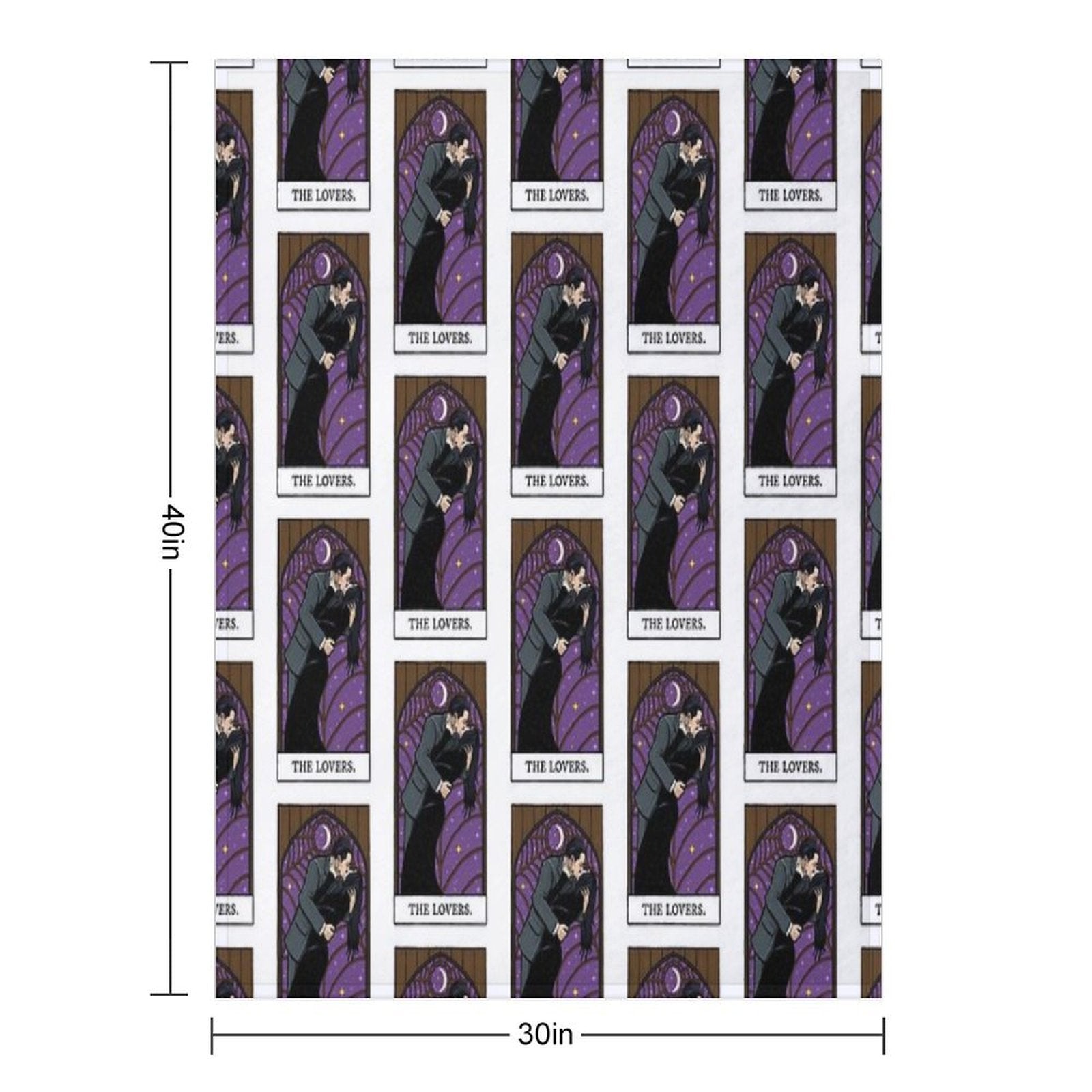 The Lovers Tarot Card Eco-conscious Throw Blanket