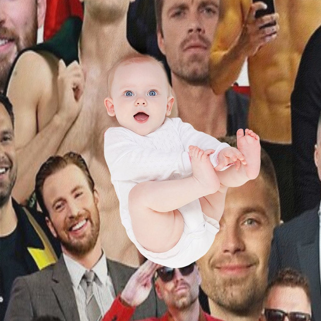 Chris Evans And Sebastian Stan Photo Collage Versatility Throw Blanket