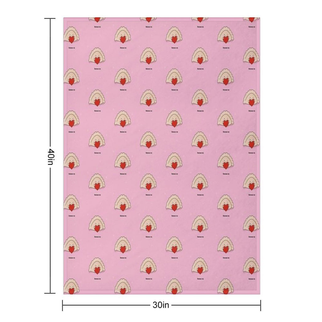 Kocham Cie Cute Pierogi Card with An Adorable Polish Dumpling Anti-pilling Throw Blanket