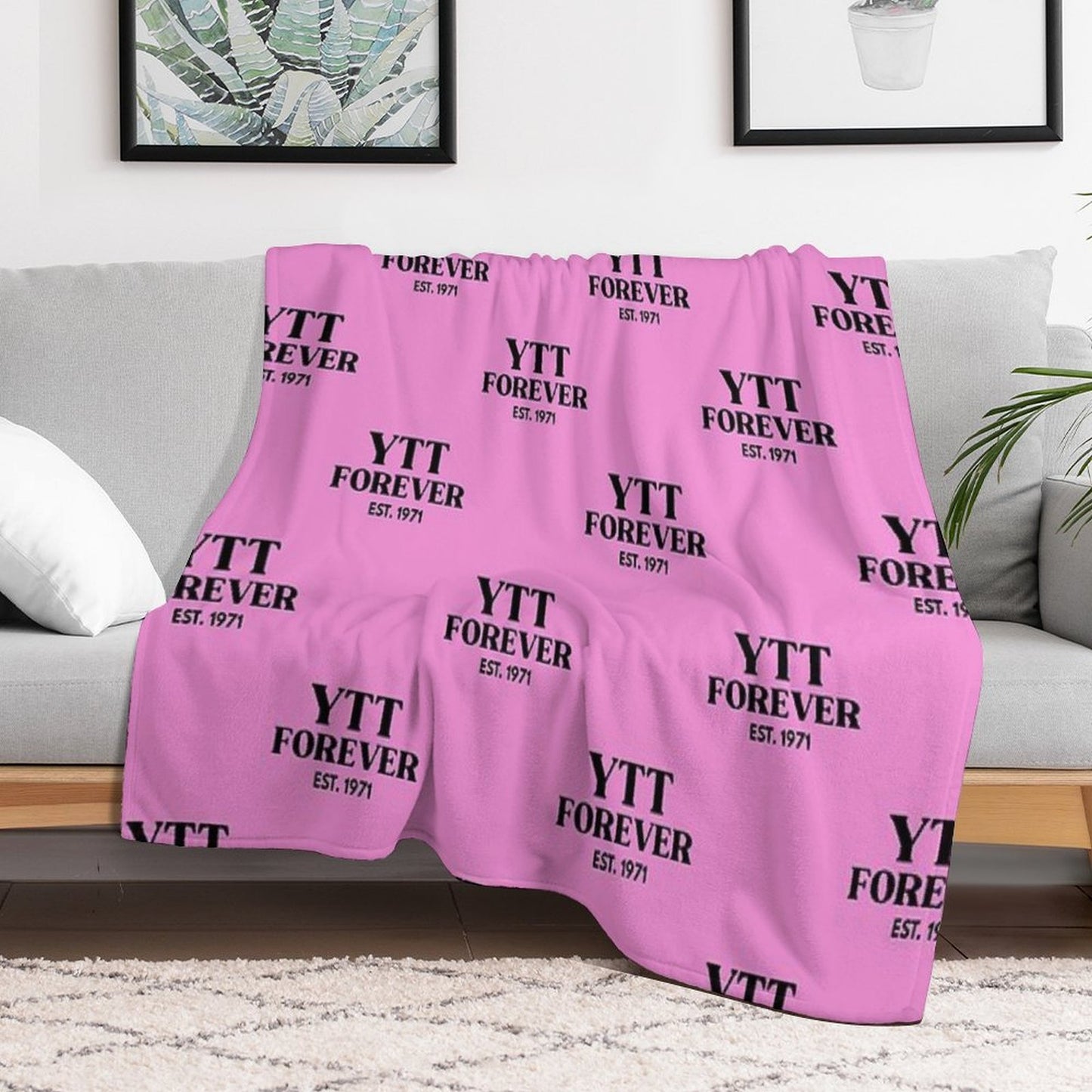 YTT FOREVER EST. 1971 Wrinkle-free Throw Blanket