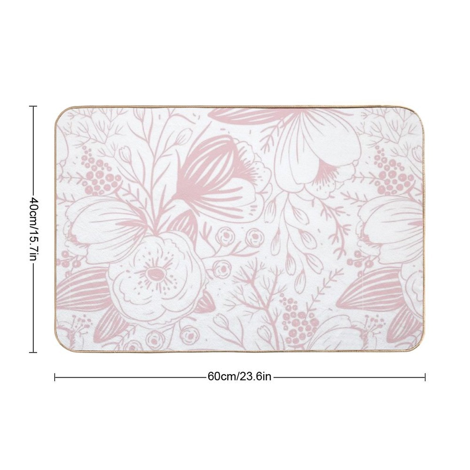 Vintage Light Color Floral Patterns, Vintage Light Color  Pattern ,Pattern for Nature Lovers.  Multi-Purpose Bath Mat