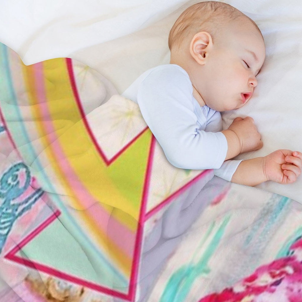 Preppy Pink Collage Velvety-soft Throw Blanket