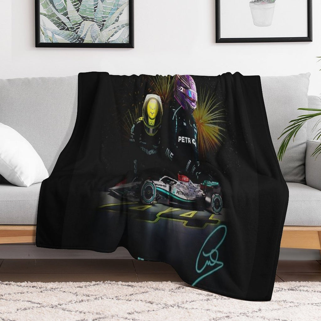 Lewis Hamilton Digital Art Posters Plush Throw Blanket