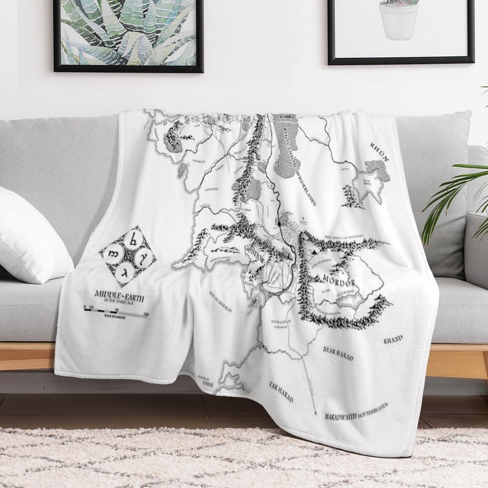 Fantasy Map Eco-conscious Throw Blanket