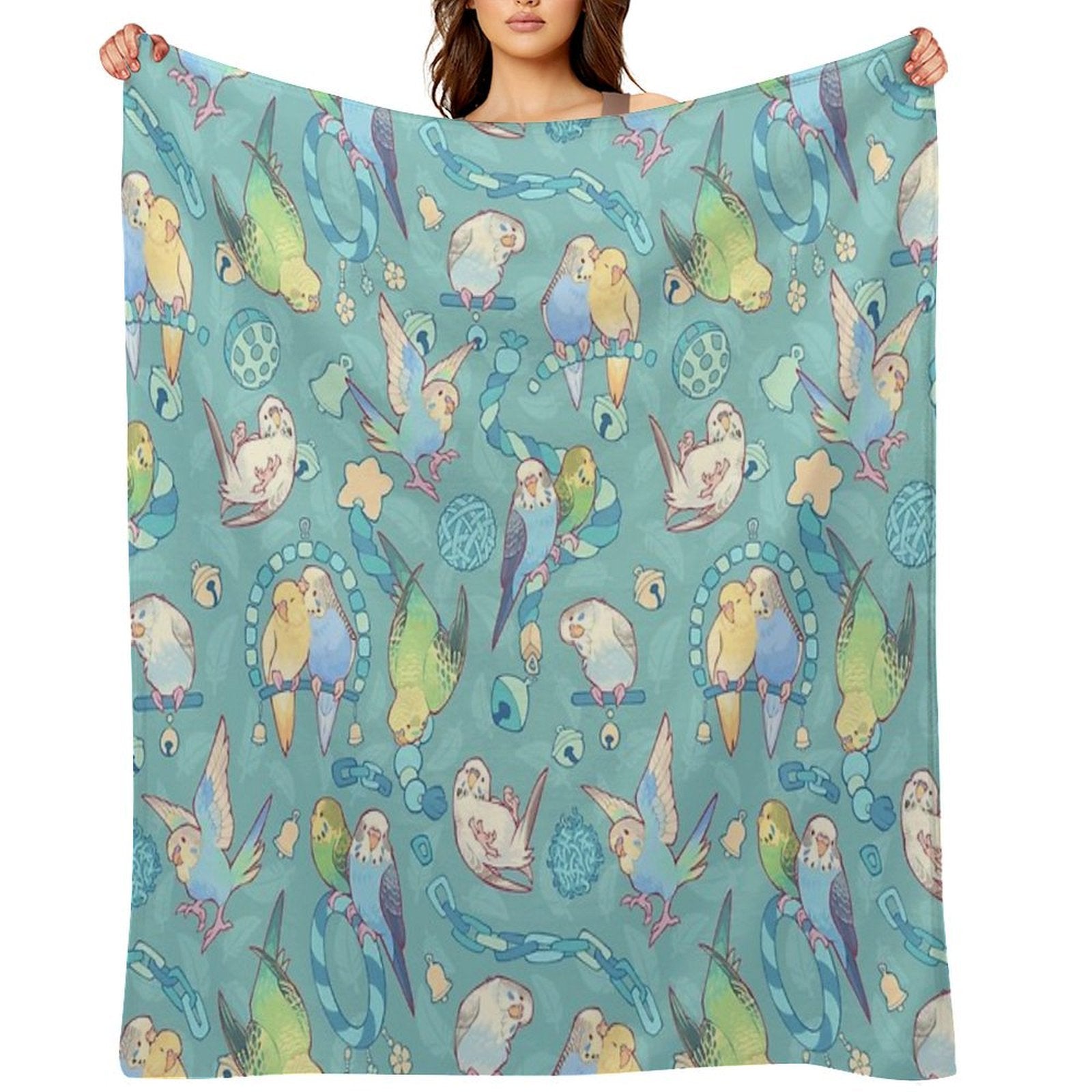 Budgie Bunch Bubblegum Ice Cream Flavored Plush Throw Blanket