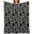 Cow Print Repeating Pattern Shrink-resistant Throw Blanket