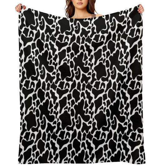 Cow Print Repeating Pattern Shrink-resistant Throw Blanket