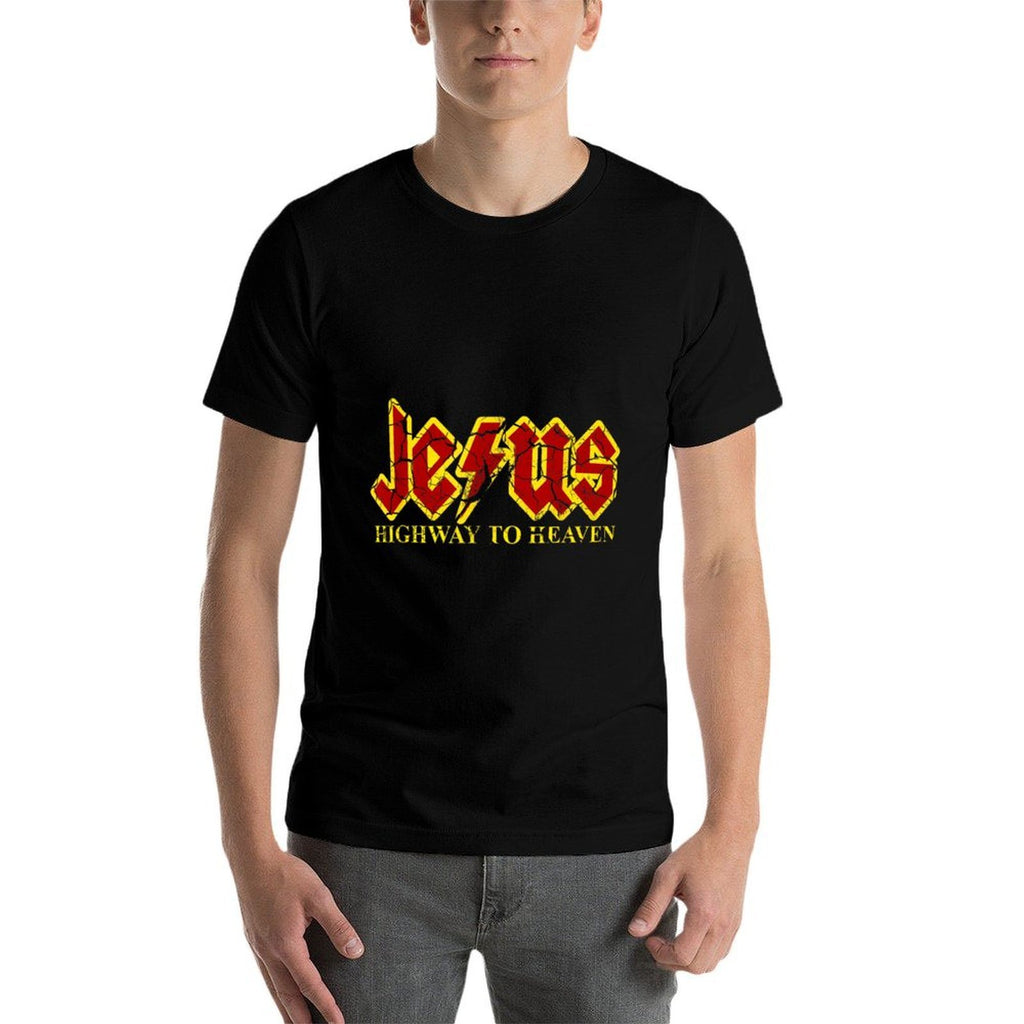 Jesus Highway To Heaven Funny Christian  Breathable T-Shirt